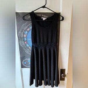 Wild Daisy Black Skater Dress, S